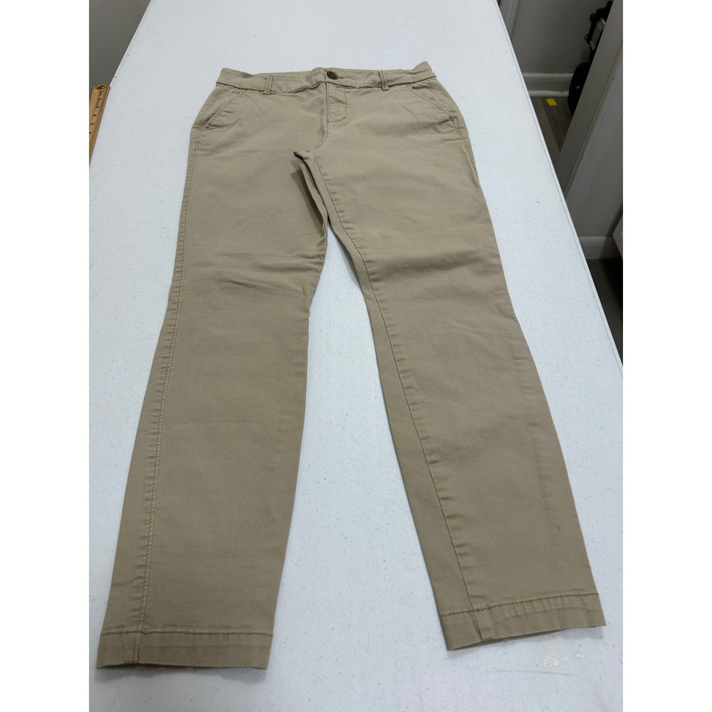 Old Navy Skinny Khaki Chino Pants Tan Mid Rise Stretch Trousers Womens Size 8
